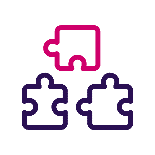 Animation of a jigsaw puzzle