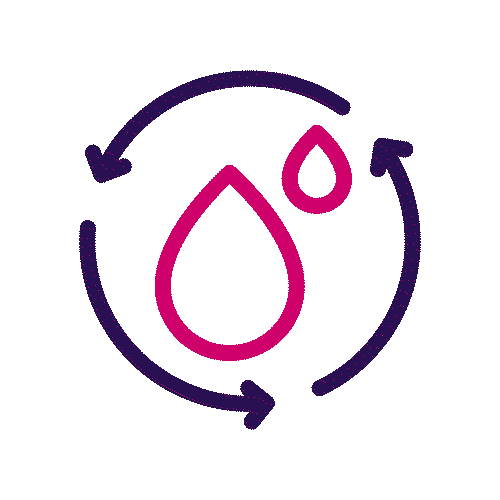 Animated icon of a water cycle
